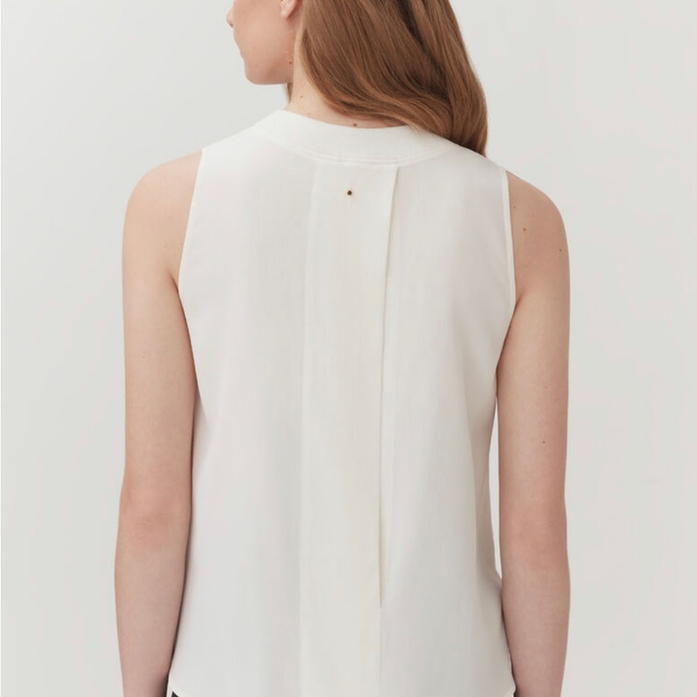 Cuyana washable silk muscle tank white EUC